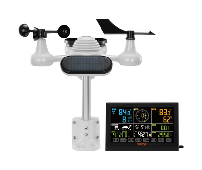 Station météo sans fil 7 en 1, écran couleur 7,5”, alertes météo