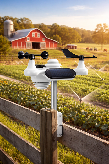 Station météo sans fil 7 en 1, écran couleur 7,5”, alertes météo