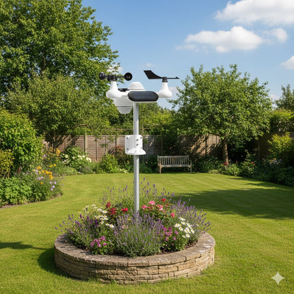 Station météo sans fil 7 en 1, écran couleur 7,5”, alertes météo